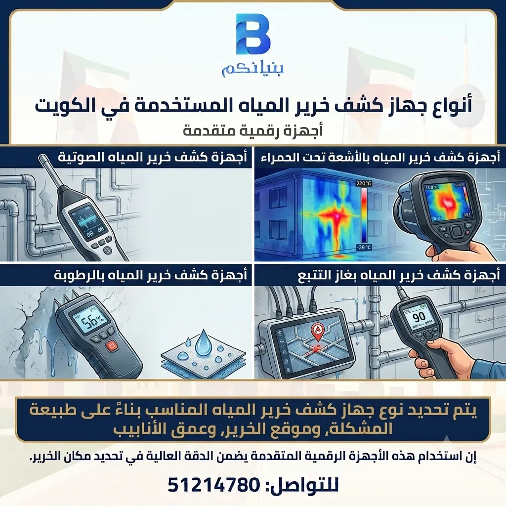 أنواع جهاز كشف خرير المياه المستخدمة في الكويت