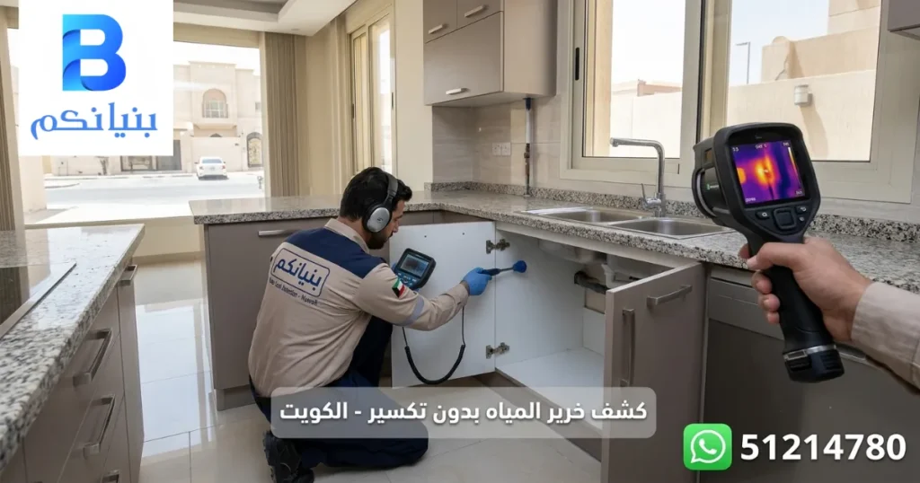 فحص شبكات المياه خلال خدمة كشف خرير المياه بدون تكسير